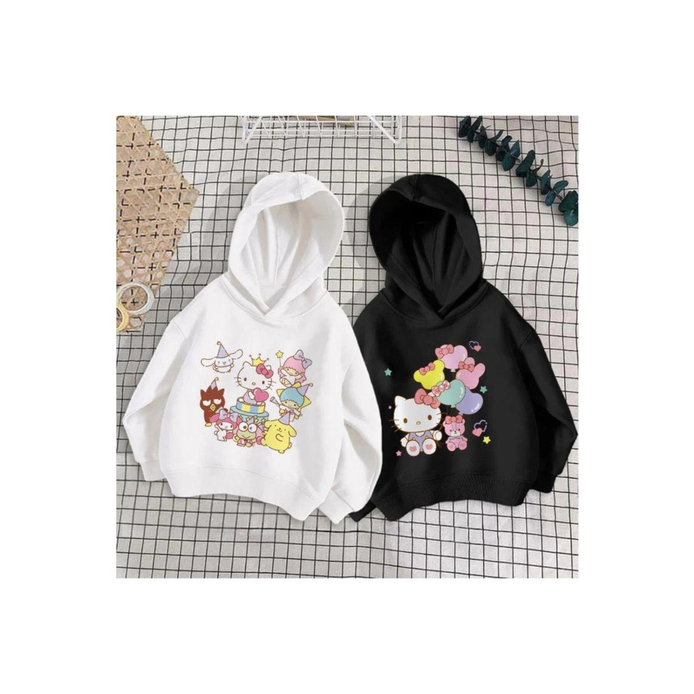 MORNİNG KİDS Kız Çocuk Kapşonlu Hello Kitty Baskılı 2li Paket Sweatshirt 13-14 Yaş Beden Bayan Sweatshirt Fiyatı