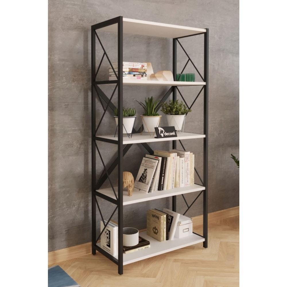 Morpanya Sera Metal Kitaplık 5 Raflı Çok Amaçlı Dosya Kitap Rafı Ofis Salon Raf 150 cm Beyaz Kitaplık Fiyatı