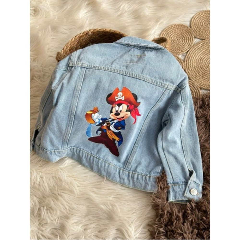 Morpembej Mickey Baskılı Çocuk Kot Ceket Kız Çocuk Mont Fiyatı