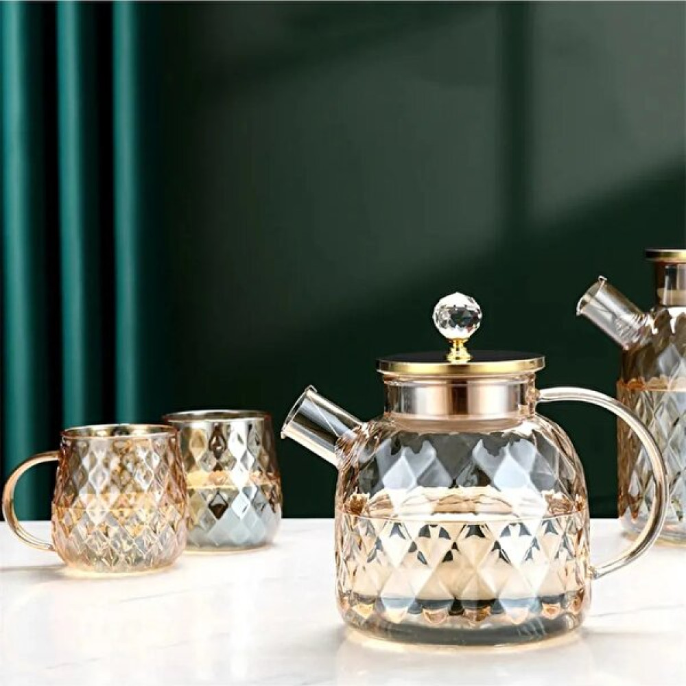 Morponi Borosilikat Cam Amber Otantik Desenli Cam Demlik - Sürahi 1500 ml - 1500 cc Sürahi Fiyatı