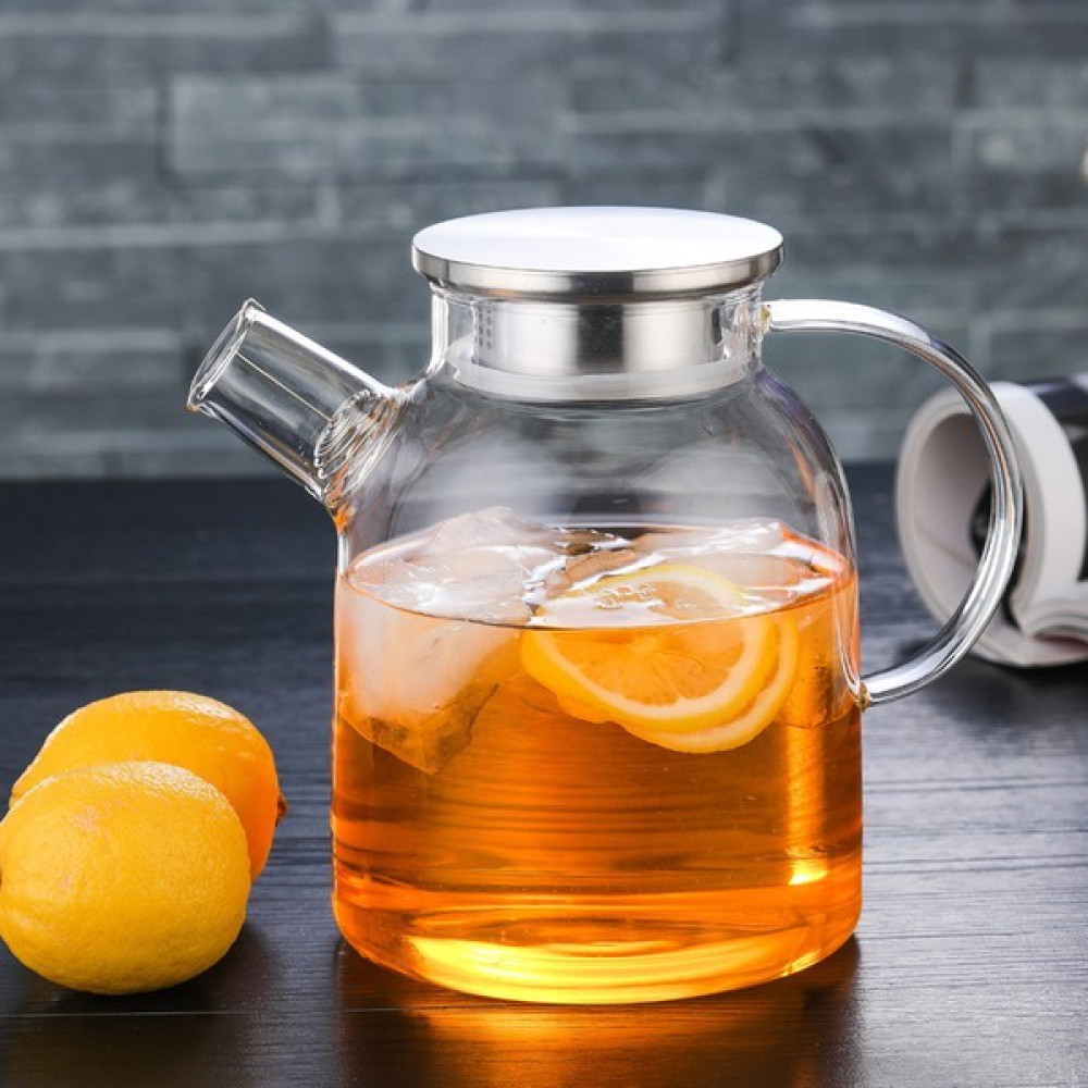 Morponi Borosilikat Cam Metal Kapaklı Bitki Çayı Demliği & Sürahi 1800 ml Sürahi Fiyatı