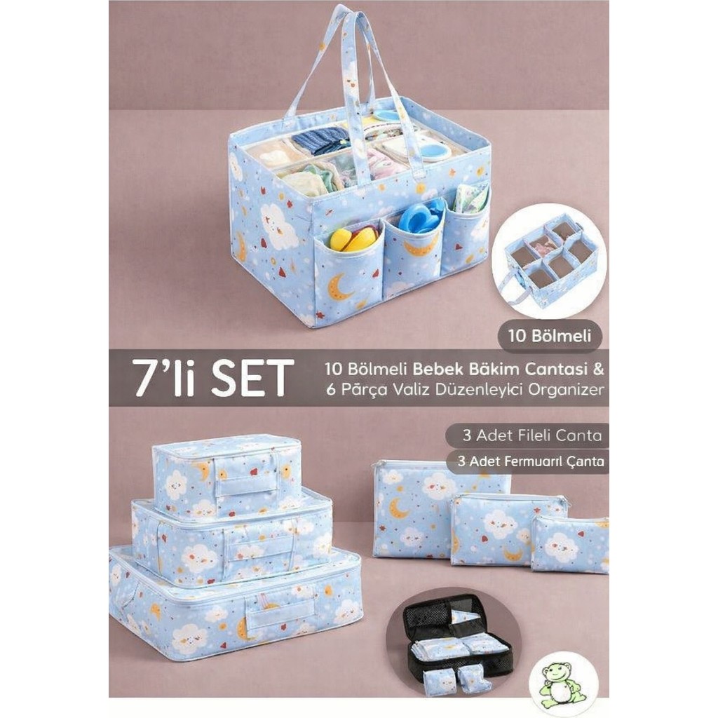 Morport 7li Set I 6'lı Set Desenli Bavul Valiz Içi Çok Amaçlı Organizer I Taşınabilir Bakım Çantası 2 Li Set Bavul / Valiz Fiyatı