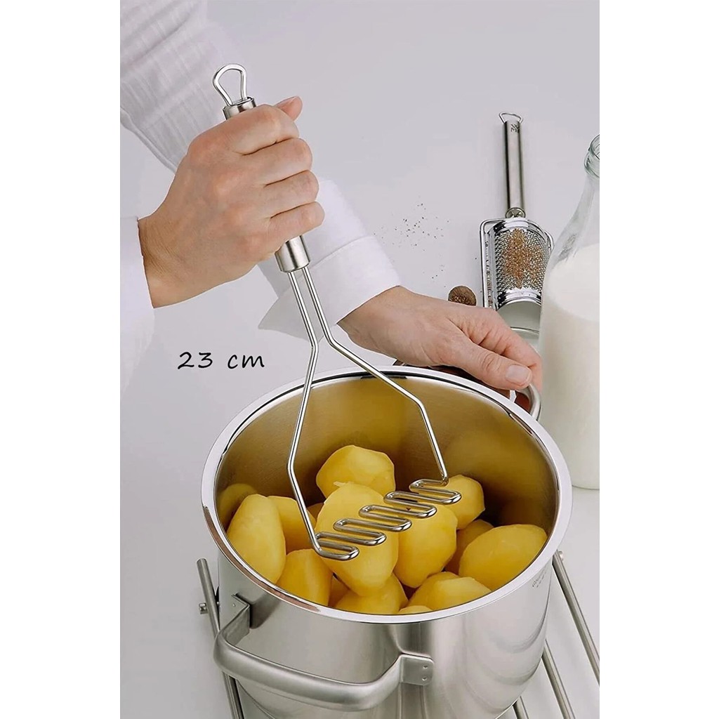 Morport Pratik 23 cm Lüks Paslanmaz Metal Patates Ezici | Patates Ezici Püre Yapıcı Zikzak Diğer Fiyatı