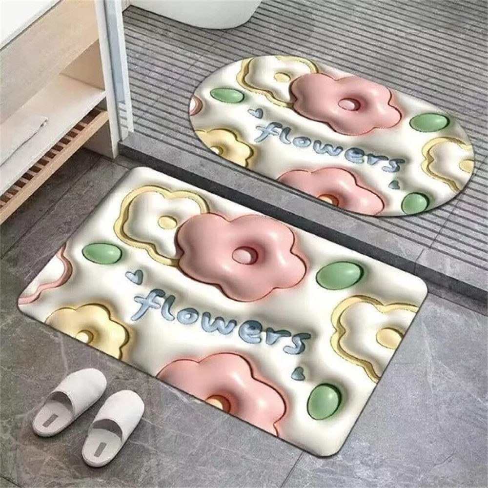 Morport Su Emici Paspas Şık Tasarım Abdest Paspası Kaymaz Taban Diyatom 60X40 cm Kare Paspas - Sarı Klozet Takımı Fiyatı