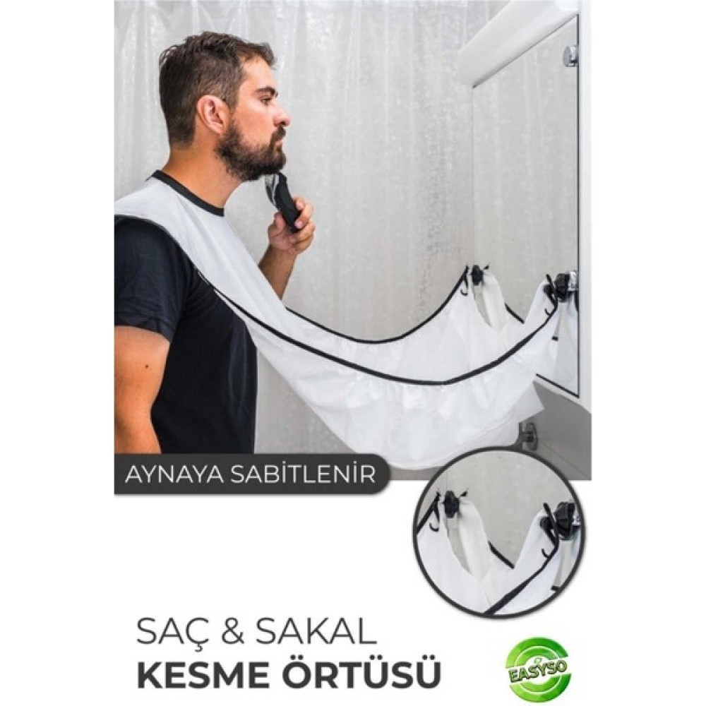 Morport Yıkanabilir Pratik Evde Saç Sakal Traş Önlüğü, Sakal Kesme Örtüsü Traş Önlüğü Tıraş Sonrası Bakım Fiyatı