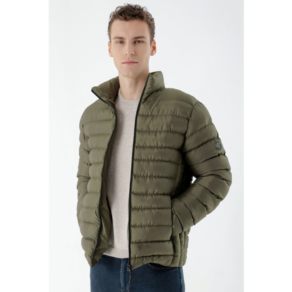 Morven Erkek Haki EdMonton Slim Fit Dar Kesim Kısa Kapitone Mont Erkek Mont Fiyatı