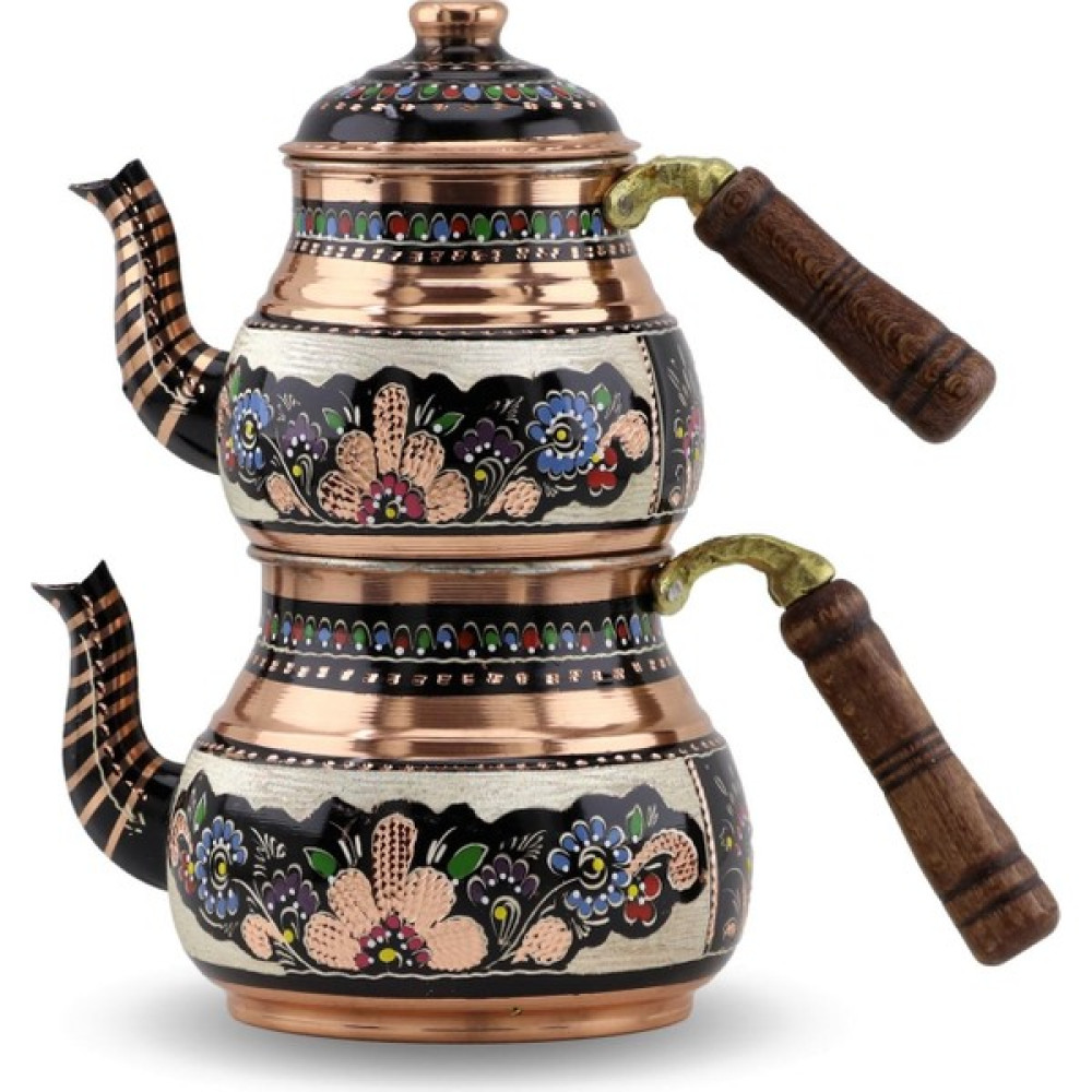 Morya Bakır Middle Gülçiçek Bakır Çaydanlık 2,5 Lt Çay / Çaydanlık Setleri Fiyatı