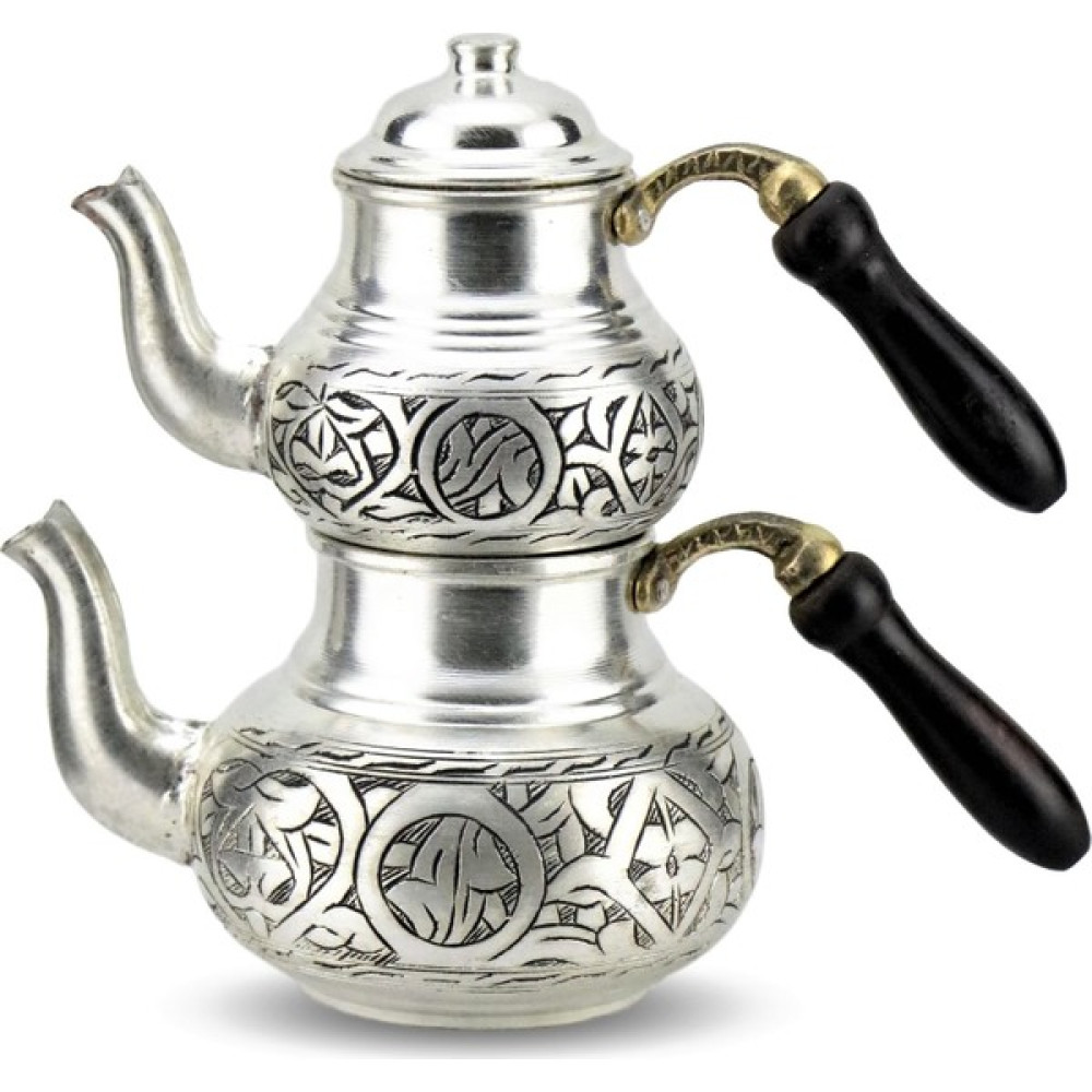 Morya İşlemeli Eskitme Küçük Bakır Çaydanlık Ahşap Saplı Çay / Çaydanlık Setleri Fiyatı