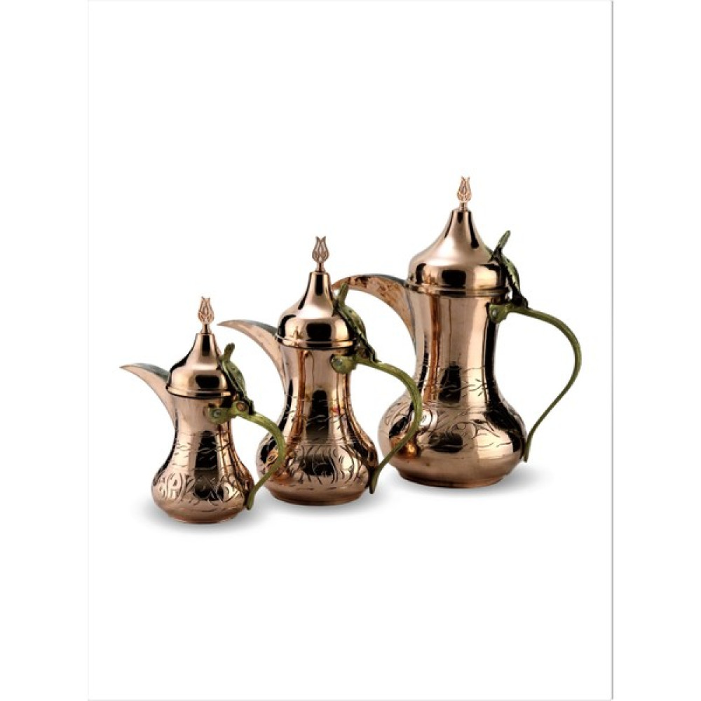 Morya Üçlü Mırra Büyük Boy Bakır Arap Çaydanlık Çay / Çaydanlık Setleri Fiyatı