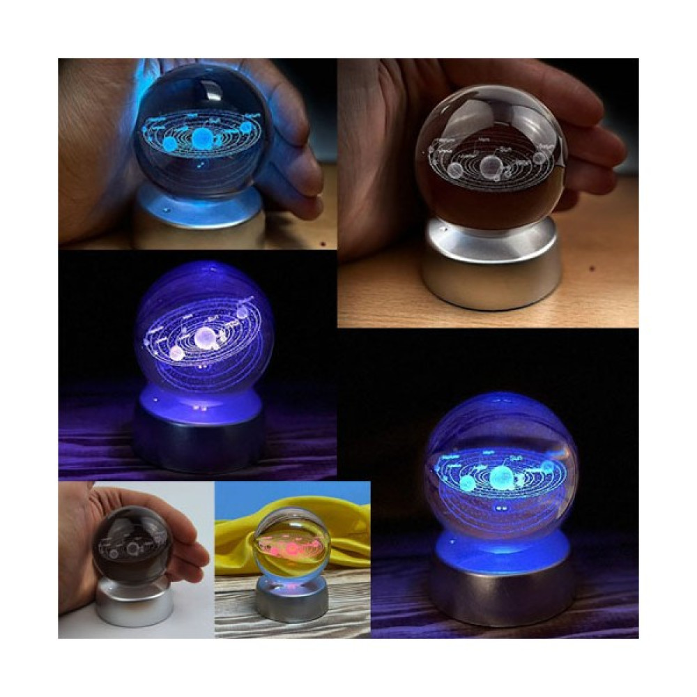 Moryconcept Cam Küre Gezegenler Led Işıklı Standlı - Beyaz Hediyelik Eşya Fiyatı