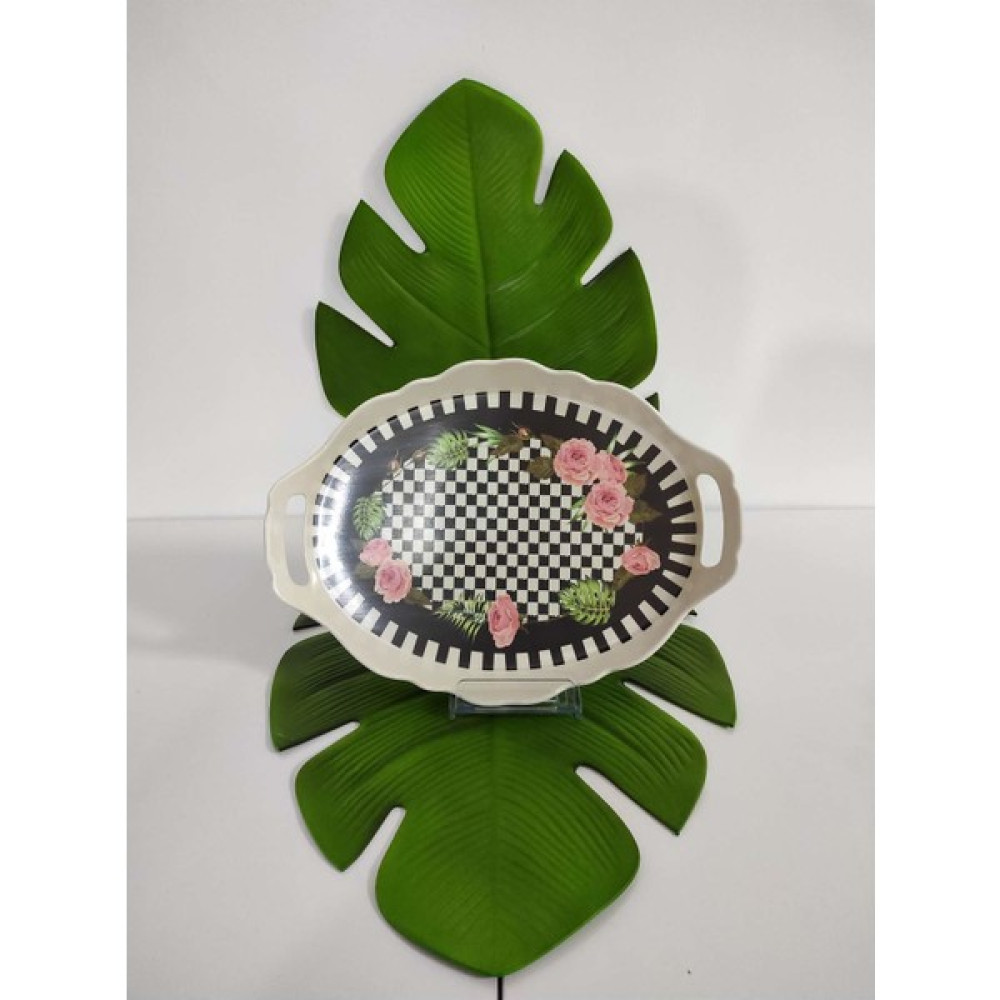 Morza Home Melamin Dalgalı Tepsi 26 x 36 cm 10 Desen Servis Tepsisi Fiyatı