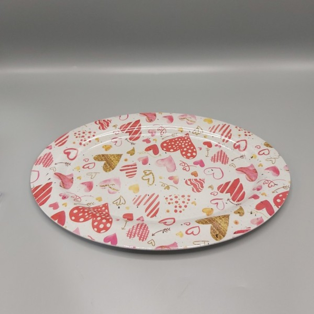 Morza Pazarı Melamin Basık Kayık Tabak Desenli 34 cm 34.5 x 24.5 x 1.8 cm 164 gr Mutfak Gereçleri Fiyatı