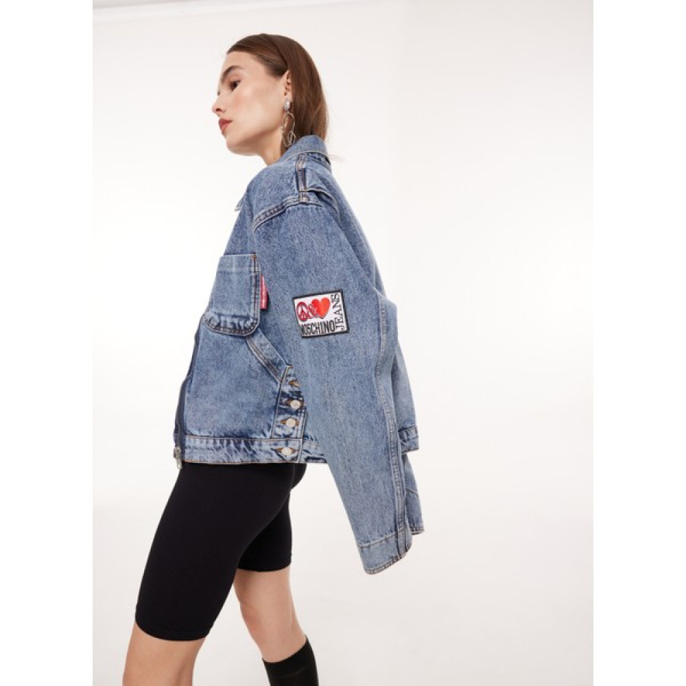 Moschino Jeans Indigo Kadın Denim Ceket A0508 Bayan Ceket Fiyatı