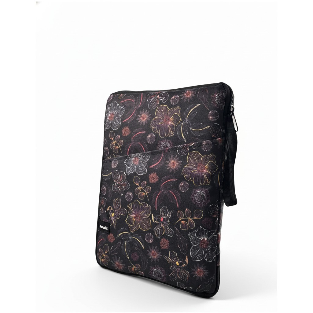 Moserini Çok Bölmeli, Desenli Samsung Galaxy Tab S9+ / S9 Fe+ / S7 Fe ile Uyumlu 12.4" Tablet Çantası - Rigel - Antrasit - Kırmızı Cep Telefonu Fiyatı