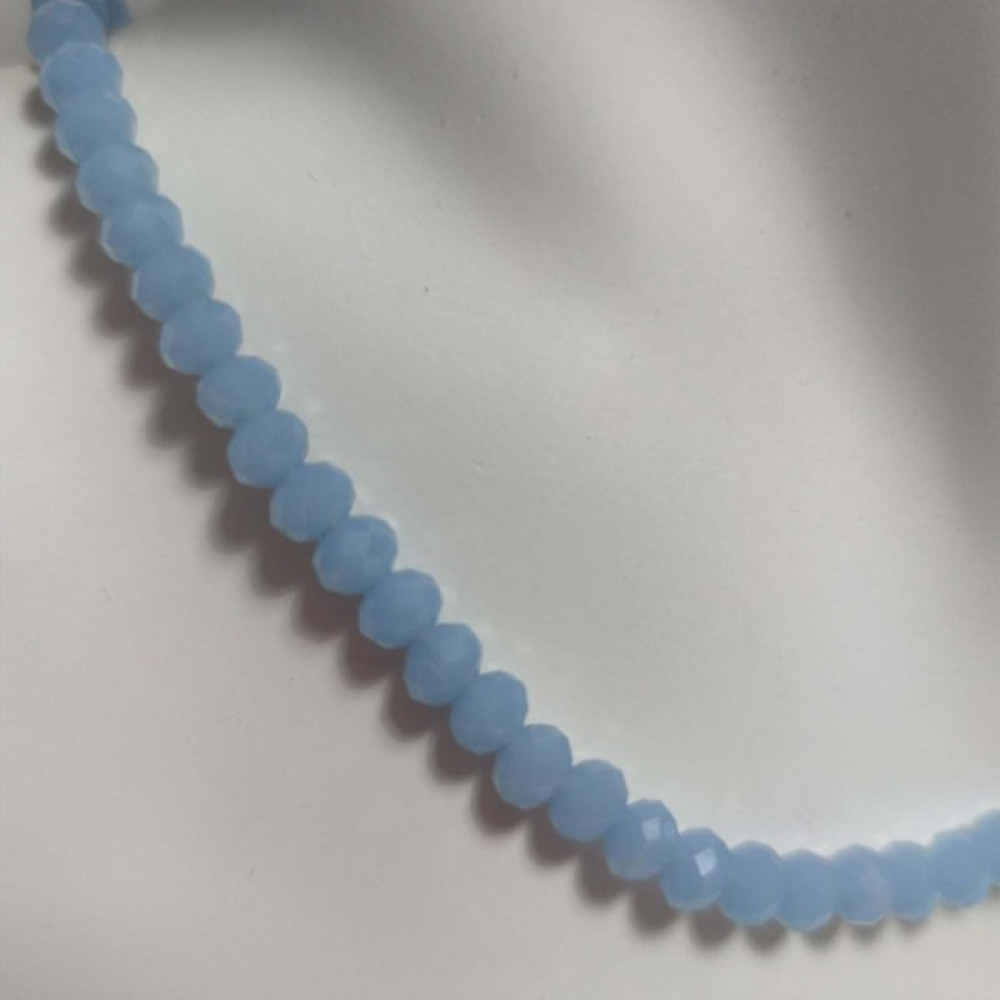 Moskoviçlitete Kristal Kolye - Bebe Mavisi - 40 cm Bijuteri Kolye Fiyatı