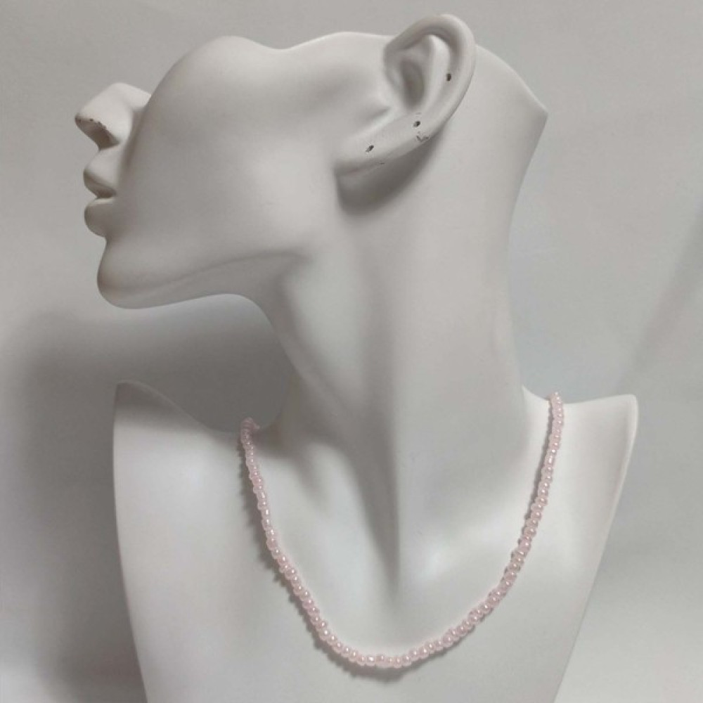 Moskoviçlitete Kum Boncuk Kolye - Pembe - 40 cm Bijuteri Kolye Fiyatı