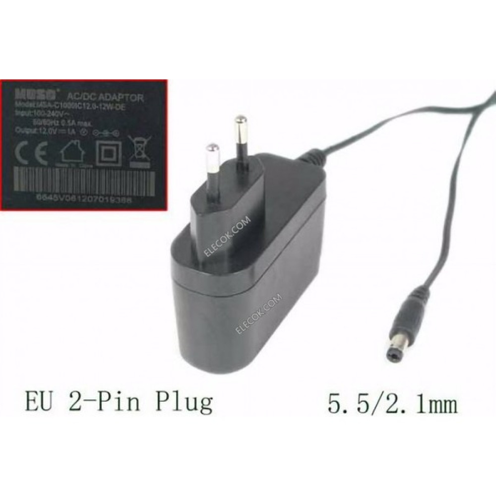 Moso MSA-C1000IC12.0-12W-DE Ac Adapter 5V-12V，12V 1.0A, Barrel 5.5/2.1mm Müzik Aleti Aksesuarları Fiyatı