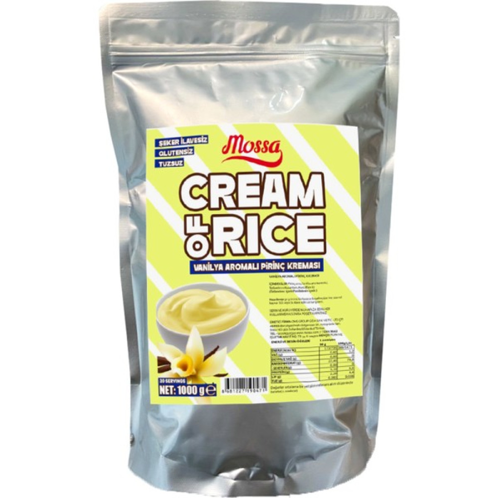 Mossa Cream Of Rice Vanilya Aromalı 1000 gr Pirinç Kreması 20 Servis - 1 kg Diğer Fiyatı
