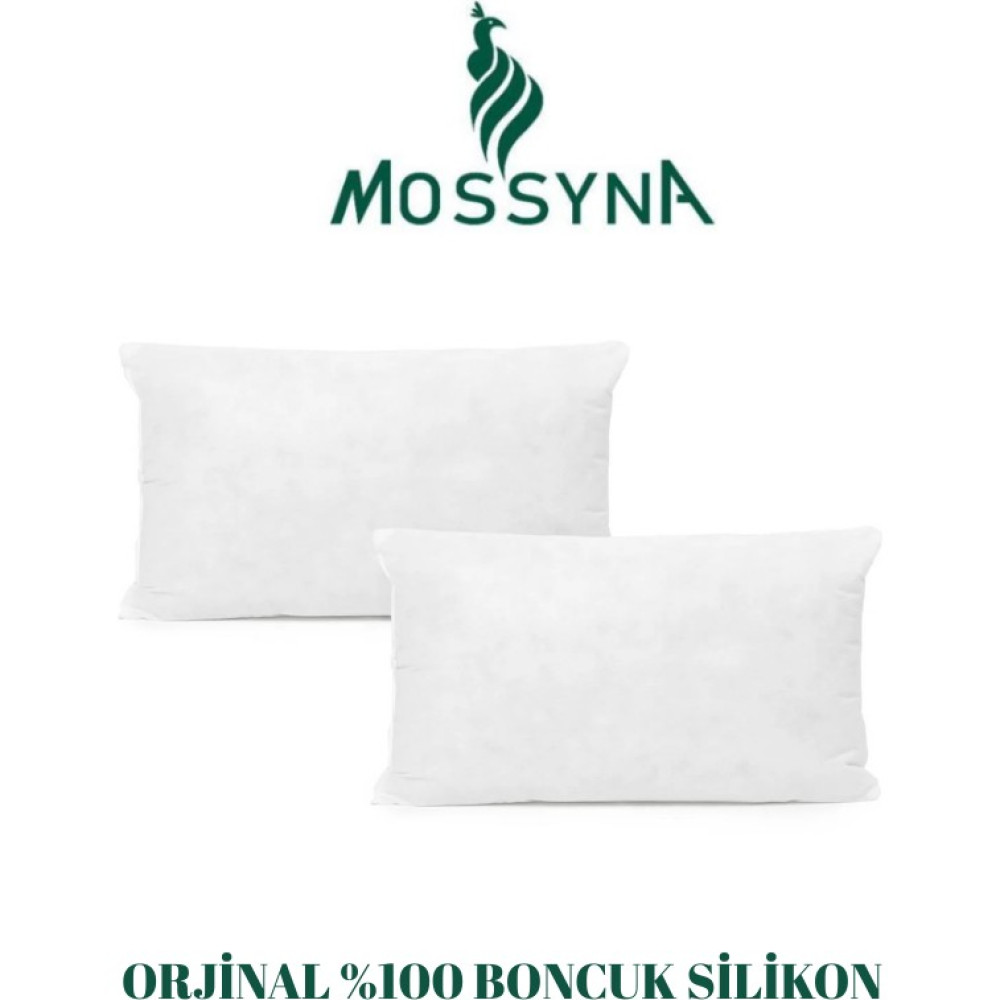 Mossyna 2'li Ultra Dolgun Kırlent Iç Yastık Boncuk Silikon Farklı Ebatlar Seçenekli ve Yıkanabilir - 35 x 55 cm - Beyaz Yastık Fiyatı