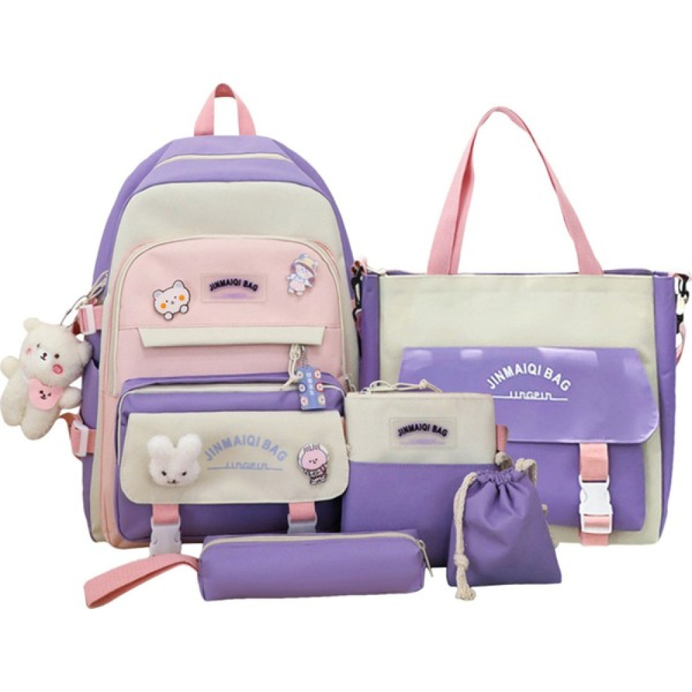 Motacho Estetik Sevimli Sırt Çantası Okul Malzemeleri 5 Adet Set Sevimli Kawaii Sırt Çantası Genç Kızlar Için Sırt Çantası Sevimli Estetik Sırt Çan... Okul Çantası Fiyatı