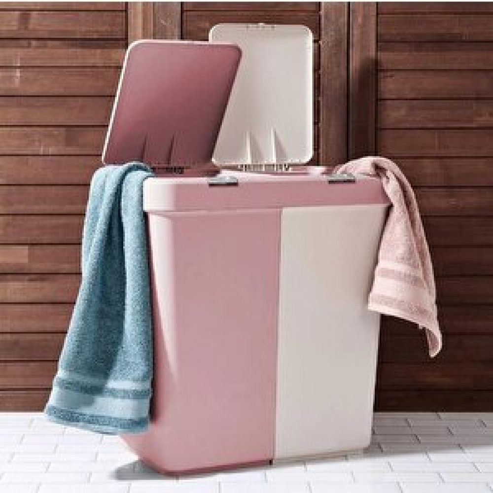 Motek Duo Dokunmatik Laundry Çamaşır Sepeti 80 Litre Pudra Beyaz Çamaşır Sepeti Fiyatı