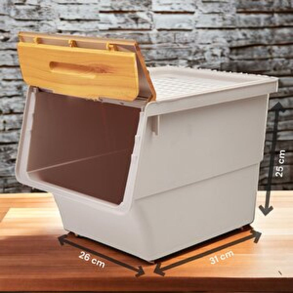 Motek Mt06b Freebox 12 Litre Bambu Desenli Tekerlekli Tekli Organizer Banyo Aksesuarları Fiyatı