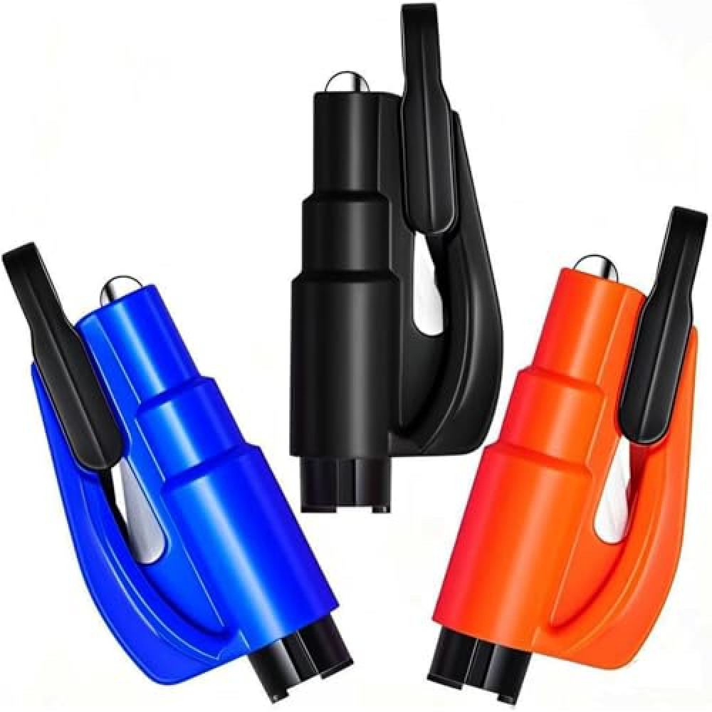 Motfittings 3PCS Car Emergency Window Glass Breaker Seatbelt Cutter Keychain, Upgraded Car Safety Hammer with Car Safety Escape Tool for Family Rescue