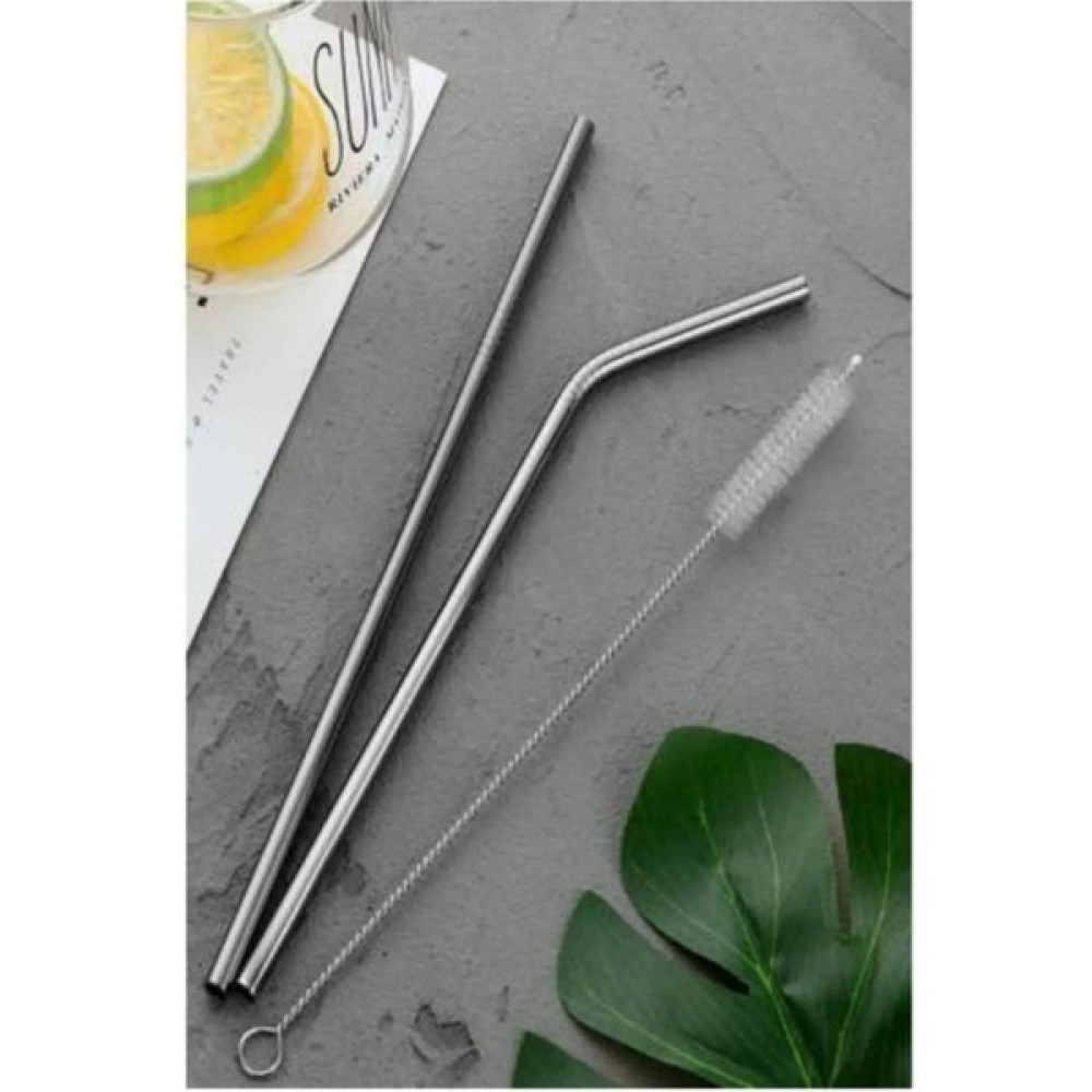 Mother Kitchen Paslanmaz Çelik Pipet Seti( 2 Adet Çelik Pipet+ Pipet Temizleme Fırçası) - 1 Adet Mutfak Gereçleri Fiyatı
