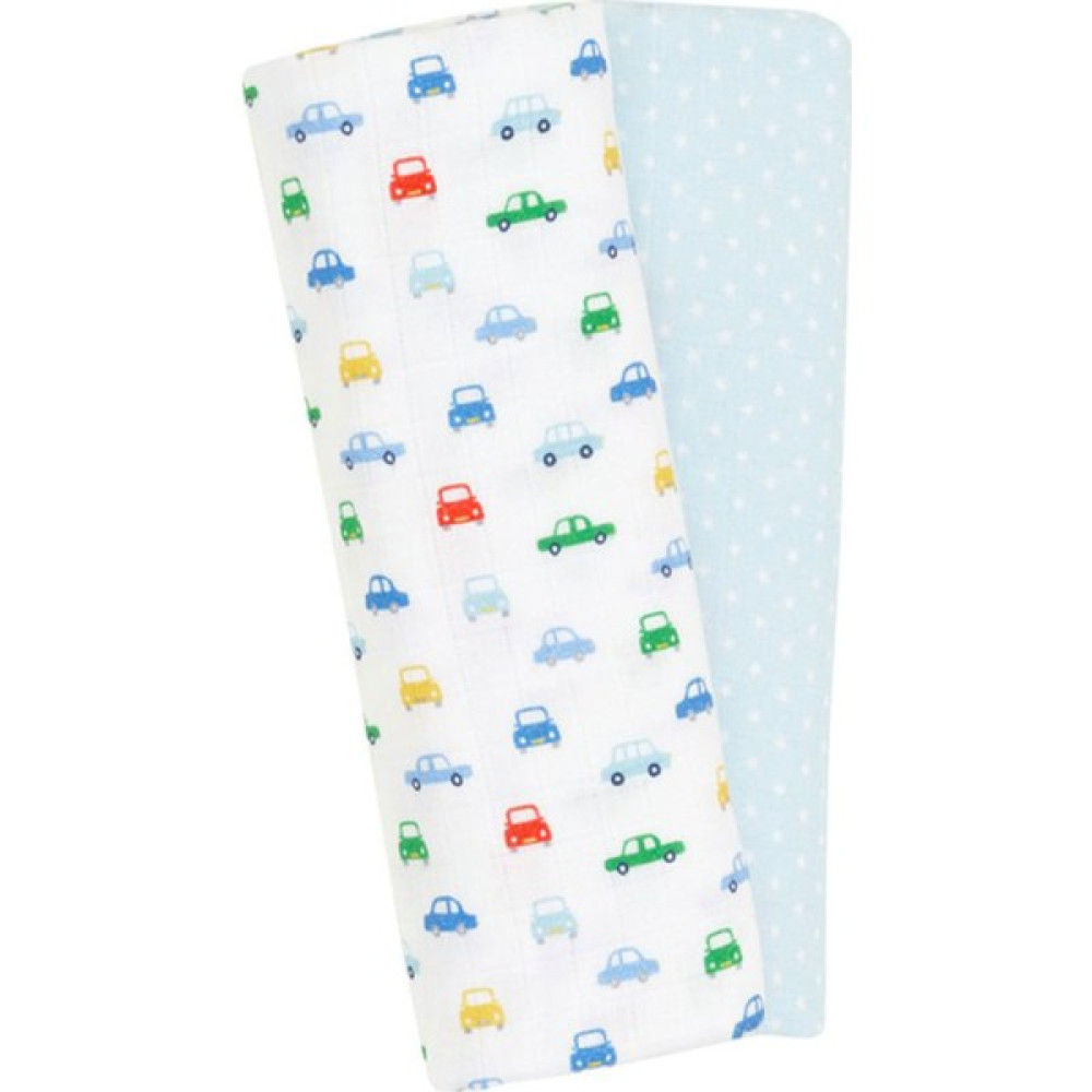 Mothercare 2'li Desenli Çok Amaçlı Müslin Bezi ve Örtüsü - 100 x 100 cm - Mavi Hamilelik ve Emzirme Fiyatı