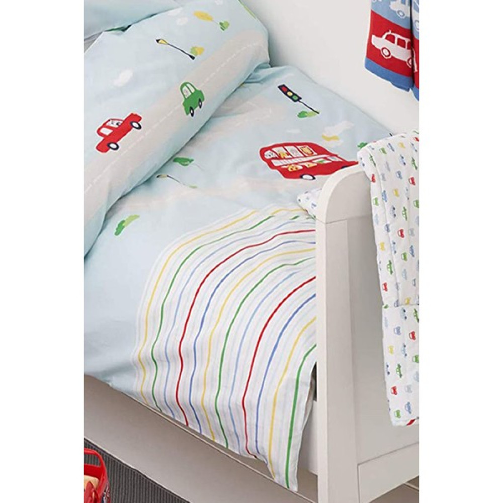 Mothercare Çift Taraflı On The Road Bebek Nevresim Takımı 100 x 150 cm - Mavi Bebek Nevresim Takımı Fiyatı