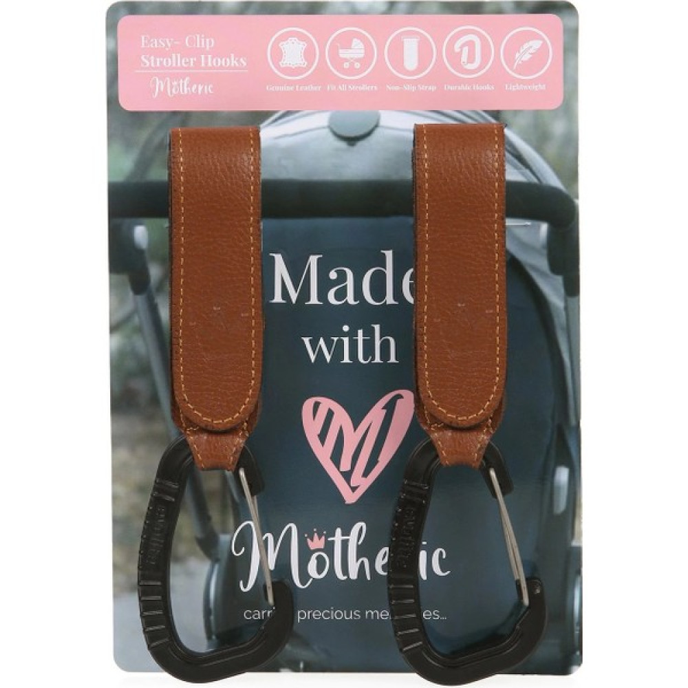 Motheric Hooks Gerçek Deri Bebek Arabası Askısı Taba (2’li Set) Bebek Arabası-Puset Aksesuarı Fiyatı