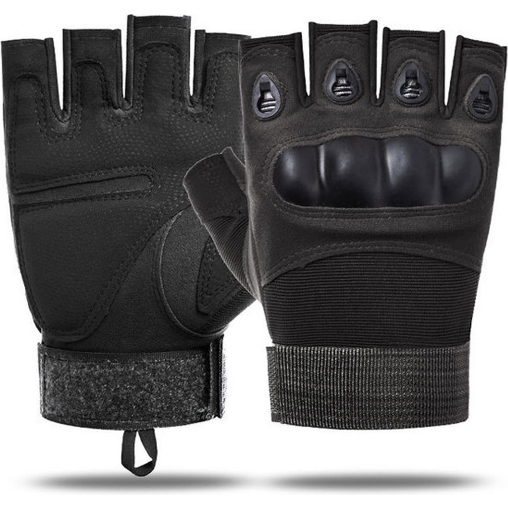 Motiva 511 Model Taktik Combat Motosiklet Bisiklet Outdoor Sport Korumalı Yarım Parmaksız Eldiven - Siyah Eldiven (Outdoor) Fiyatı