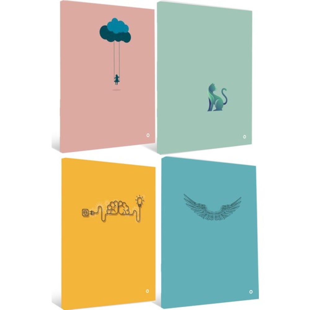 Motivasyon Yayınları Motivasyon Defter Buluttan Salıncak+Kedicik+Trend+Kanat ( 4 Adet ) - Renkli Not Defteri & Bloknot Fiyatı