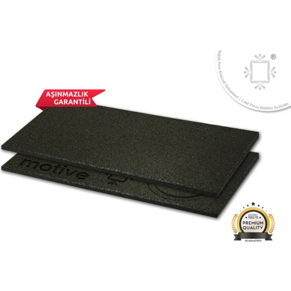Motive Rubber Soğuk Pres Sirius Black 50X100 cm 2 cm Profesyonel Aşınmazlık Garantili Soğuk Pres Kauçuk Zemin 1 Adet Pilates Minderi Fiyatı