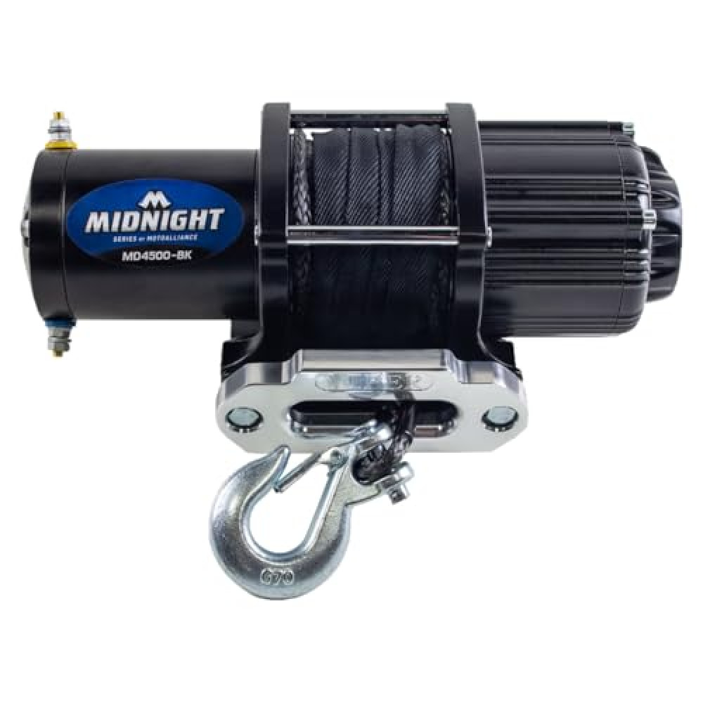 MOTOALLIANCE Viper UTV/ATV 4500lb Waterproof Wireless Winch from USA Powersports Company. 50 Feet of Black Synthetic Winch Rope. Perfect for Offroad Vehicle Recovery.