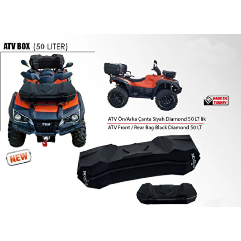 Motoanl Atv Arka ve Ön Kullanılabilir Bagaj Çanta Abs Materyal Özel Dayanıklı Atv Tur Çantası 70 Lt Kilitli Motorsiklet Çantaları Fiyatı