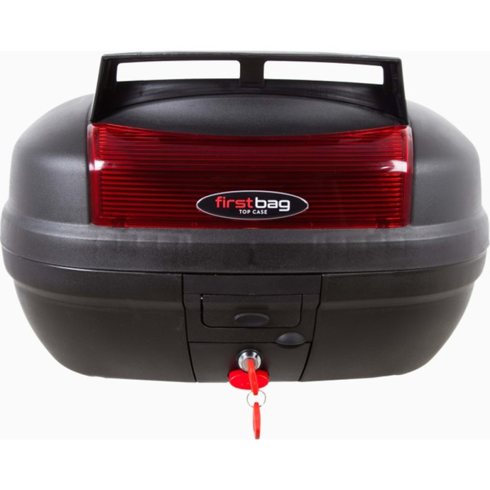 Motoanl Motosiklet 48 Litre Bagajlı Motor Çantası Siyah Kırmızı Reflektörlü Orjinal Hammadde Kırılmaz Dayanıklı Motorsiklet Çantaları Fiyatı