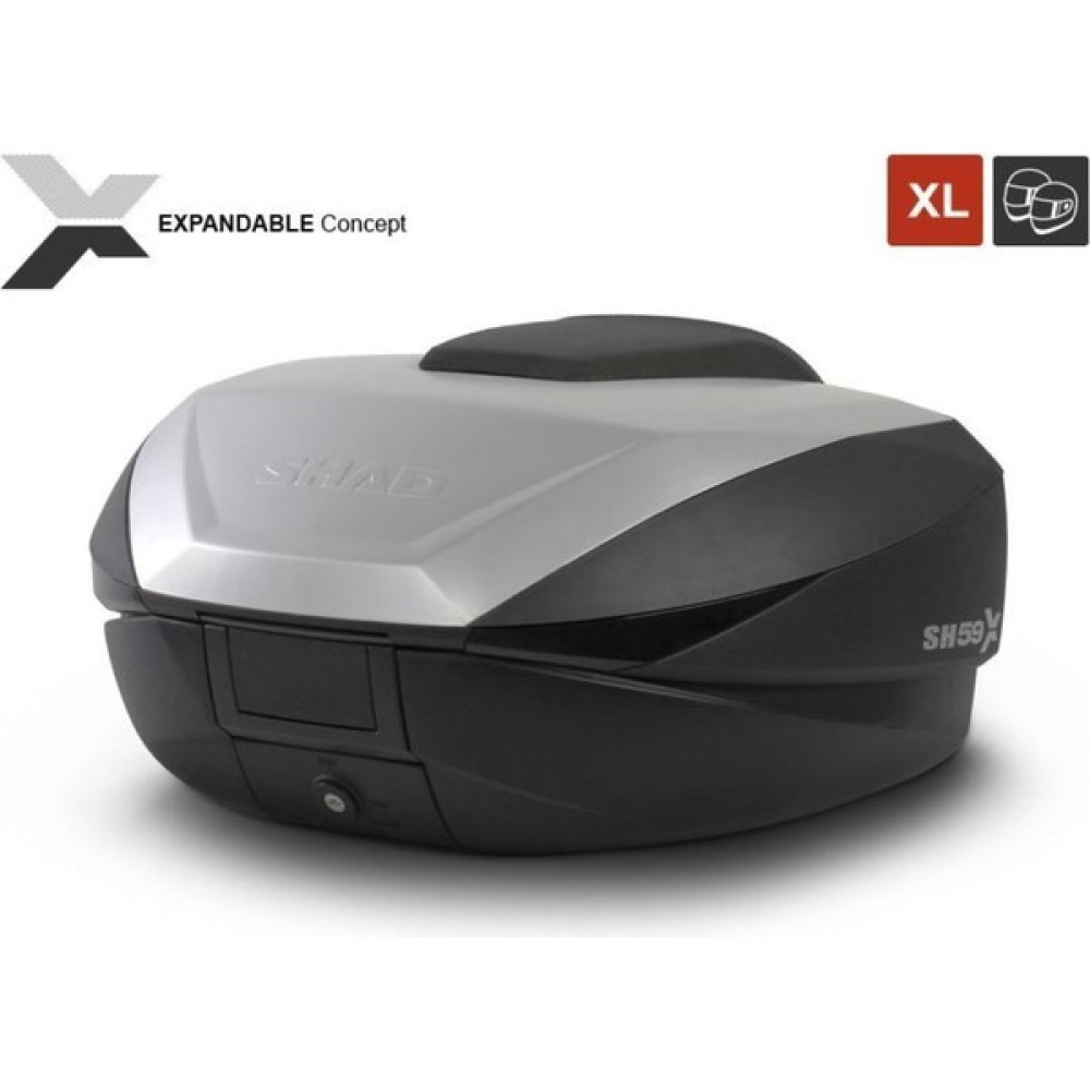 Motoanl Motosiklet Arka Çanta SH-59X Litre Üç Kademeli Kapaklı Genişleyebilir Model Motor Arka Topcase 59LT Motorsiklet Çantaları Fiyatı