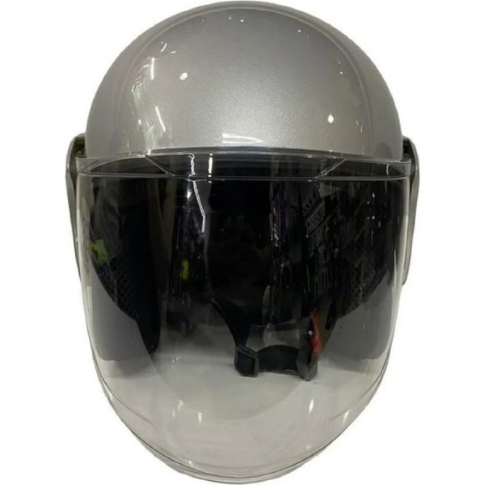 Motoanl Motosiklet Kaskı Yarım Camlı Abs Materıal Siyah Vizörlü Motor Kask Gray - S Motorsiklet Kaskları Fiyatı