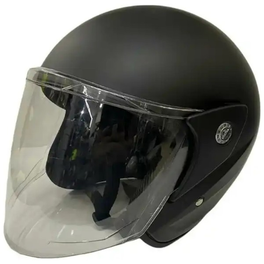 Motoanl Motosiklet Kaskı Yarım Camlı Abs Materıal Siyah Vizörlü Motor Kask Mat Siyah - M Motorsiklet Kaskları Fiyatı