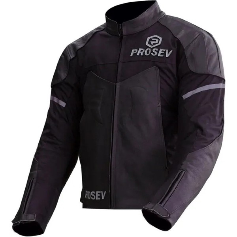 Motoanl Motosiklet Montu Kısa 4 Mevsim Full Korumalı Deri ve Maxdura 600D Kumaş Black King Motor Mont - 2XL Motorsiklet Montları Fiyatı