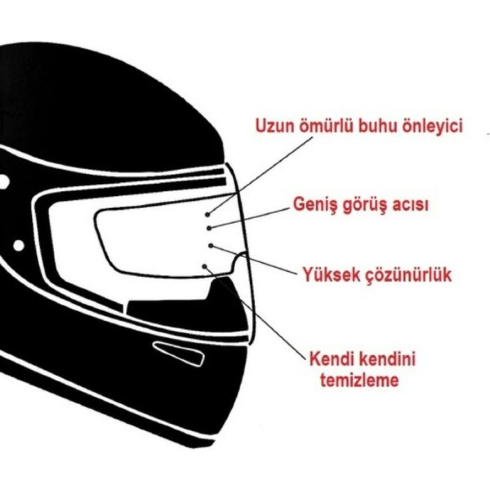Motoanl Raleri Pinlock Üniversal Kask Buğu Önleyici Standart Boy (Buğu Camı) Motorsiklet Kaskları Fiyatı