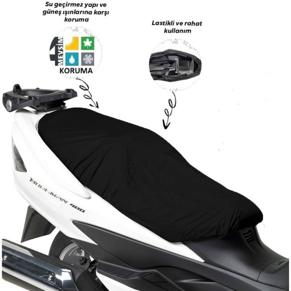 Motoanl Xmax Forza Model Maxi Scooter Universal Uyumlu Motosiklet Siyah Sele Kılıfı Motor Koltuk Brandası Motorsiklet Brandaları Fiyatı