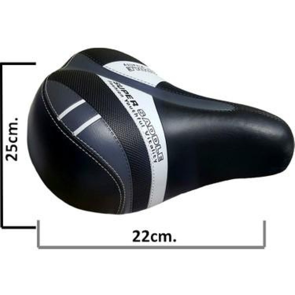 Motobisikletim Rectus Soft Geniş Yaylı Bisiklet Selesi Yumuşak, Rahat [265X220] - Siyah - Beyaz Bisiklet Aksesuarları Fiyatı