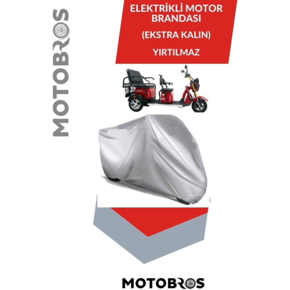Motobros Elektrikli 3 Tekerli Tekerlekli 3 Kişilik Motor Motosiklet Koruma Brandası 1. Kalite Yırtılmaz. Motorsiklet Brandaları Fiyatı