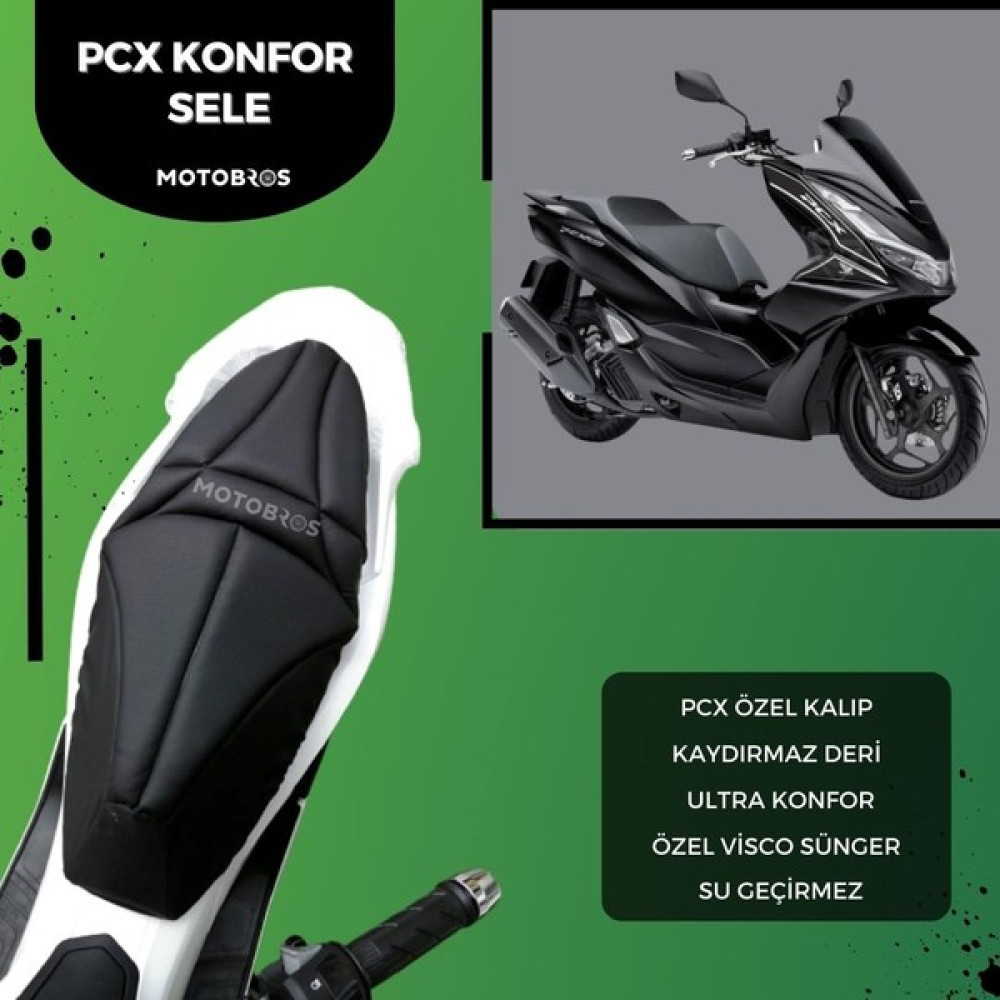 Motobros Honda Pcx Özel Kalıp Visco Süngerli Ultra Konforlu Konfor Sele - 0 RH (-) Siyah - Standart Motorsiklet için Diğer Aksesuarlar Fiyatı