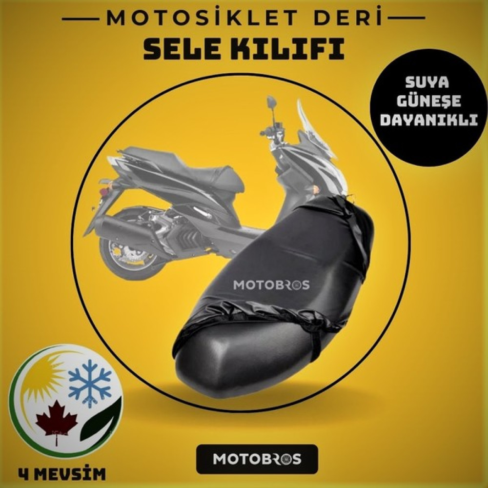 Motobros Sym Fiddle Ii 125 Motosiklet Deri Sele Kılıfı Örtüsü BRANDASI 123310 - Standart - Siyah Motorsiklet Brandaları Fiyatı