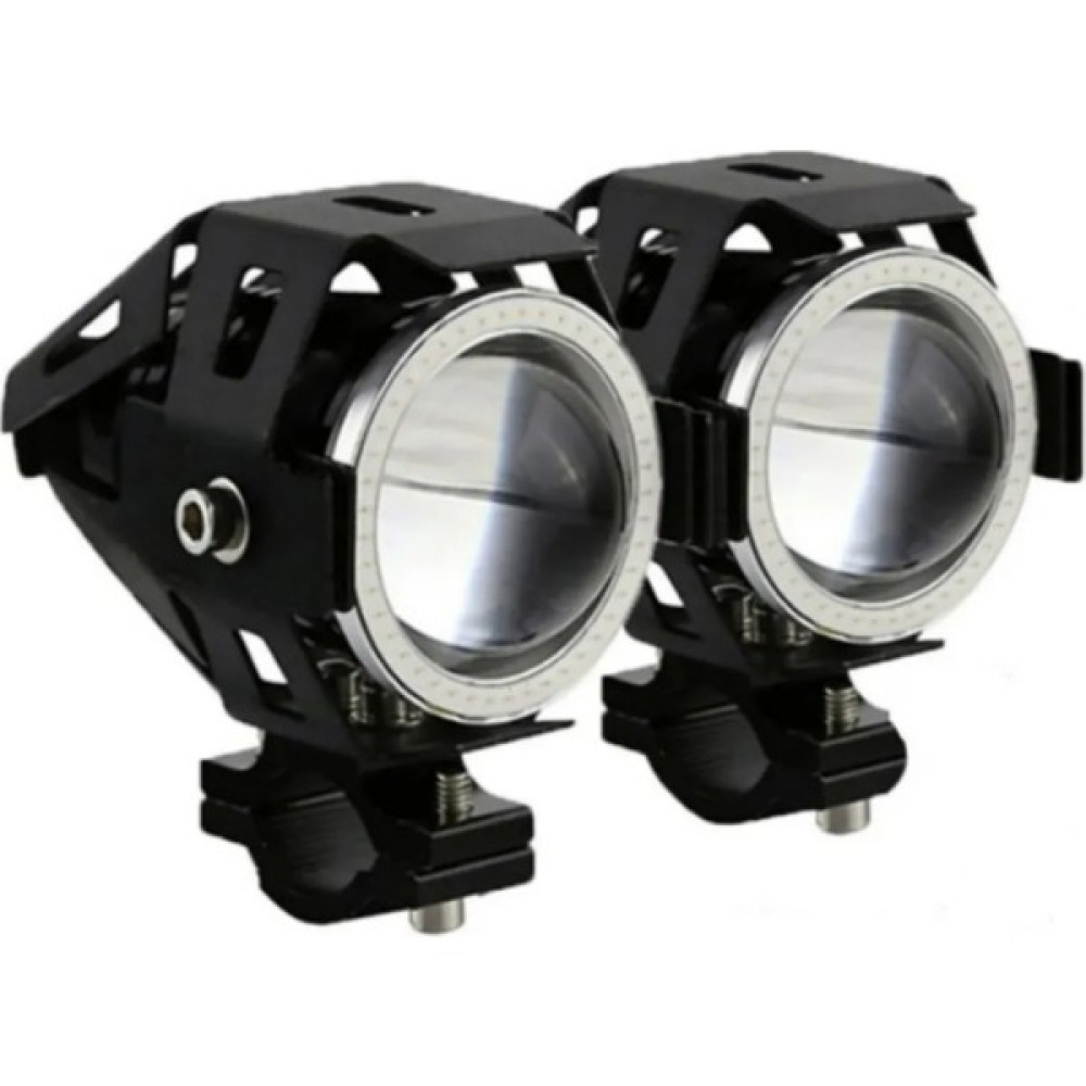 Motois LED Sis Farı 12 V Büyük Angelli Beyaz Işık Kısa Uzun Çakar Mod U7 Motorsiklet Lambaları Fiyatı