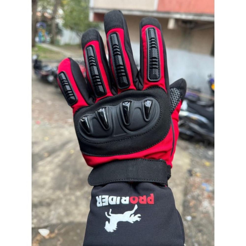 Motois Motosiklet Kışlık Su Geçirmez Motor Eldiveni (Pro Rider) Kırmızı - XL Motorsiklet Eldivenleri Fiyatı