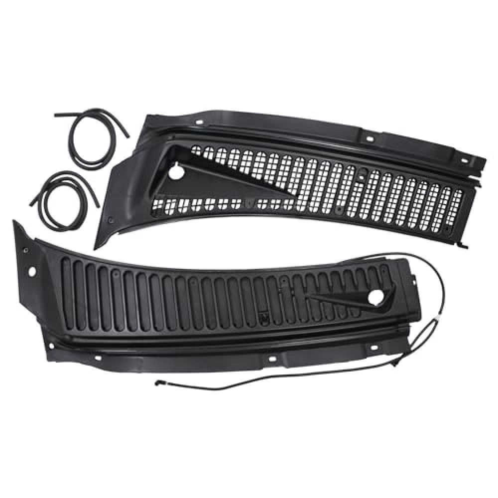 MOTOKU Windshield Wiper Vent Cowl Screen Cover Grille Panels Kit for Ford F-250 F-350 F-450 F-550 Super Duty 1999-2007
